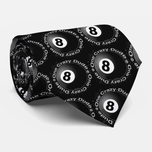 Crazy Eightball Biker heren stropdas (Opgerold)