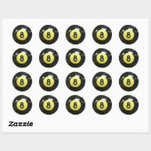 Crazy Eights 8) Ronde Sticker (Vel)