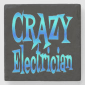 Crazy Electricia Stenen Onderzetter (Voorkant)