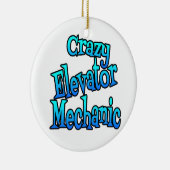 Crazy Elevator Mechanic Keramisch Ornament (Rechts)