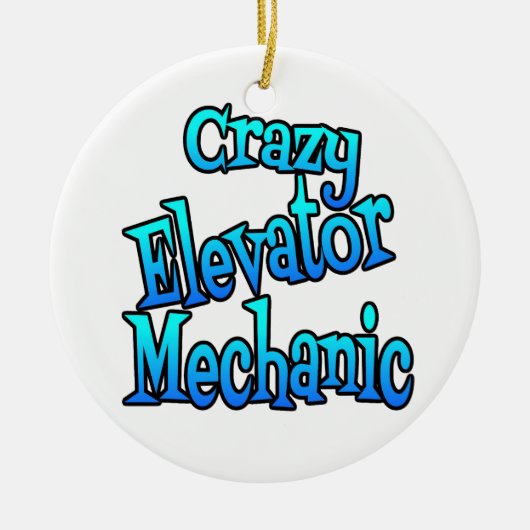 Crazy Elevator Mechanic Keramisch Ornament (Voorkant)
