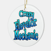 Crazy Elevator Mechanic Keramisch Ornament (Links)