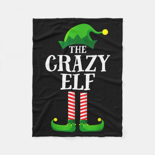 Crazy Elf Matching Family Group Christmas Party Py Fleece Deken (Voorkant)