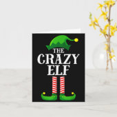 Crazy Elf Matching Family Group Christmas Party Py Kaart (Gele Bloem)
