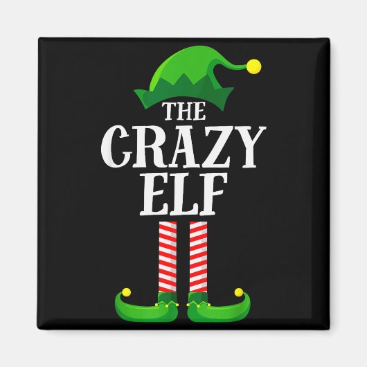 Crazy Elf Matching Family Group Christmas Party Py Magneet (Voorkant)