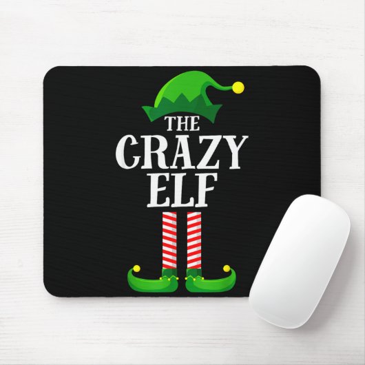 Crazy Elf Matching Family Group Christmas Party Py Muismat (Met muis)