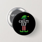 Crazy Elf Matching Family Group kerstparty Ronde Button 5,7 Cm (Voorkant /achterkant)