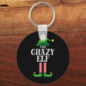 Crazy Elf Matching Family Group kerstparty Sleutelhanger (Voorkant)
