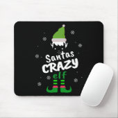Crazy Elf Santas Elf Funny Christmas Elf Matching Muismat (Met muis)