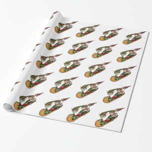 Crazy Elf Sled Ride Cadeaupapier