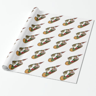 Crazy Elf Sled Ride Cadeaupapier