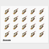 Crazy Elf Sled Ride Vierkante Sticker (Vel)