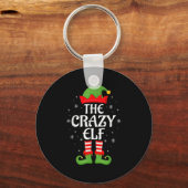 Crazy Elf Xmas Family Matching Elf Squad Kerstmis Sleutelhanger (Voorkant)
