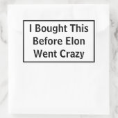 Crazy Elon Sticker voor Tesla (Tas)
