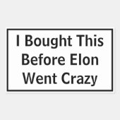 Crazy Elon Sticker voor Tesla (Voorkant)