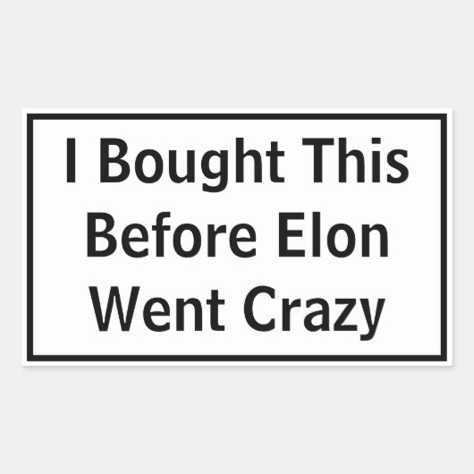 Crazy Elon Sticker voor Tesla (Voorkant)