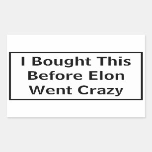 Crazy Elon Sticker voor Tesla
