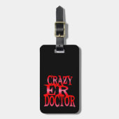 Crazy Emergency Room Doctor Bagagelabel (Voorkant verticaal)