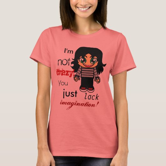Crazy Emo Girl T-shirt (Voorkant)