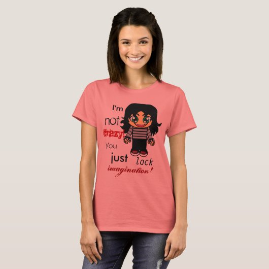 Crazy Emo Girl T-shirt (Voorkant volledig)