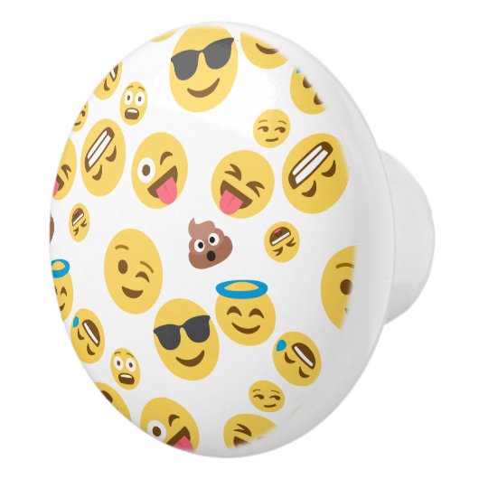 Crazy Emojis Keramische Knop (Rechts)
