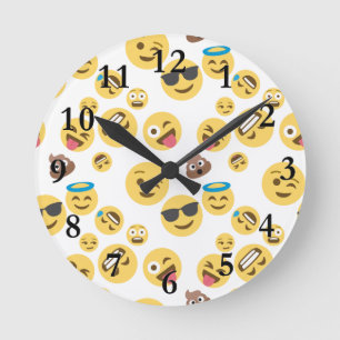 Crazy Emojis Ronde Klok