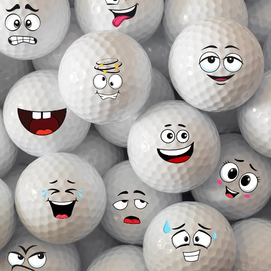 Crazy Emoticon Golfballen