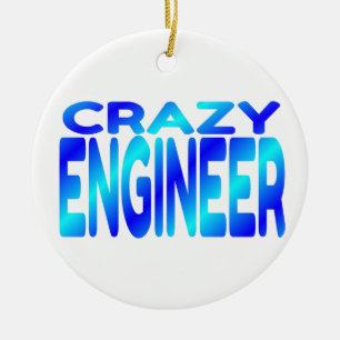 Crazy Engineer Keramisch Ornament