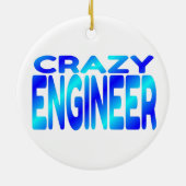 Crazy Engineer Keramisch Ornament (Achterkant)