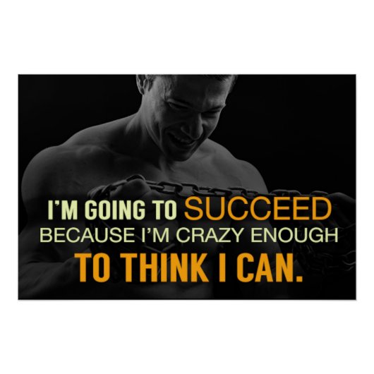 Crazy Enough Motivational Poster (Voorkant)