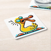 Crazy Ente  Kartonnen Onderzetters (Schuin)