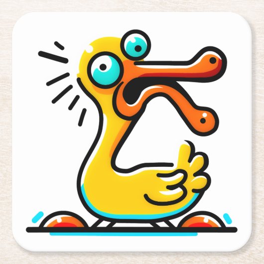 Crazy Ente  Kartonnen Onderzetters (Voorkant)