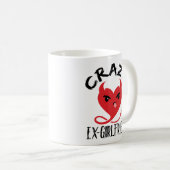 Crazy Ex-Vriendin Funny Devil Red Heart Koffiemok (Voorkant rechts)