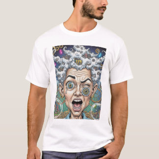 Crazy Expression Karikatuur T-shirt – Uniek & Bol