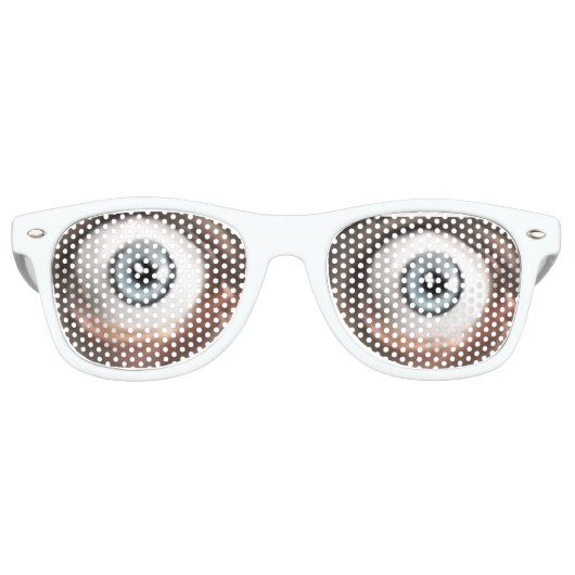 Crazy Eye grappige bril Retro Zonnebril (Voorkant)