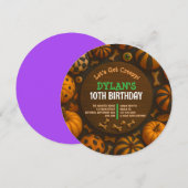 CRAZY EYEBALLS Halloween Birthday Party Invitation Kaart (Voorkant / Achterkant)