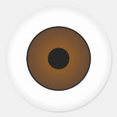 Crazy Eyeballs Halloween Sticker Bruin (Voorkant)