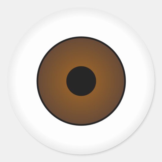 Crazy Eyeballs Halloween Sticker Bruin (Voorkant)