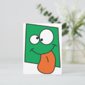 Crazy Face Briefkaart (Staand voorkant)