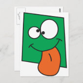 Crazy Face Briefkaart (Voorkant / Achterkant)