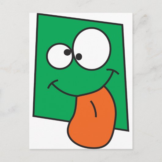 Crazy Face Briefkaart (Voorkant)