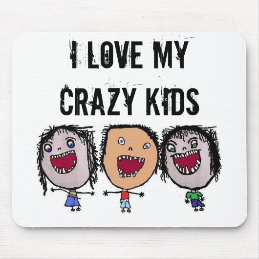 Crazy Face Cartoon Kinder Muismat (Voorkant)