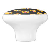 Crazy Face Emoji Keramische Knop (Zijkant)