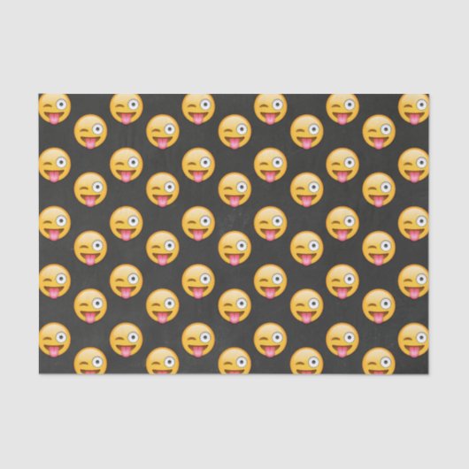 Crazy Face Emoji Tissuepapier (Voorkant)