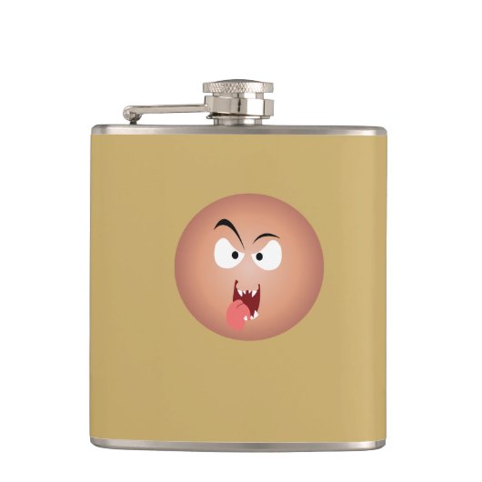 Crazy Face Vinyl Wrapped Flask Heupfles (Voorkant)