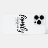 CRAZY FAMILY QUOTE iPhone HOESJE (Achterkant horizontaal)
