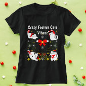 Crazy Feestelijke Katten Grappige Kerst Gepersonal T-shirt