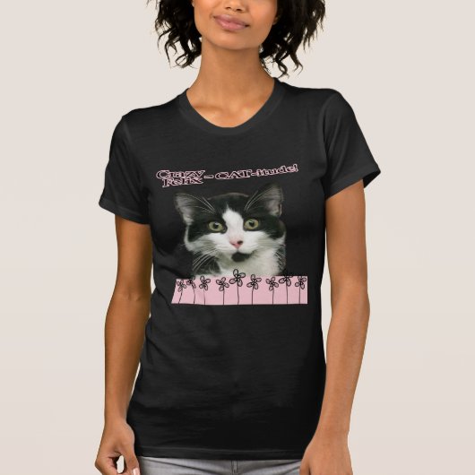 Crazy Felix CAT-itude in roze T-shirt (Voorkant)