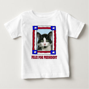 Crazy Felix de kat voor President T-shirt