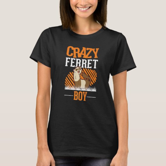 Crazy Ferret Boy   T-shirt (Voorkant)